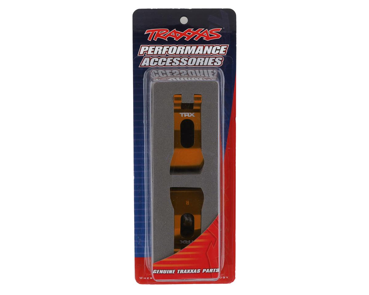 Traxxas 9532T Trineo Bloques de ruedas de aluminio izquierdo y derecho (naranja) (2)
