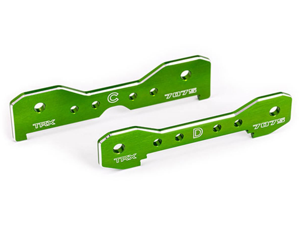 Traxxas 9630G Sledge® Aluminum Rear Tie Bars (Green) (2)