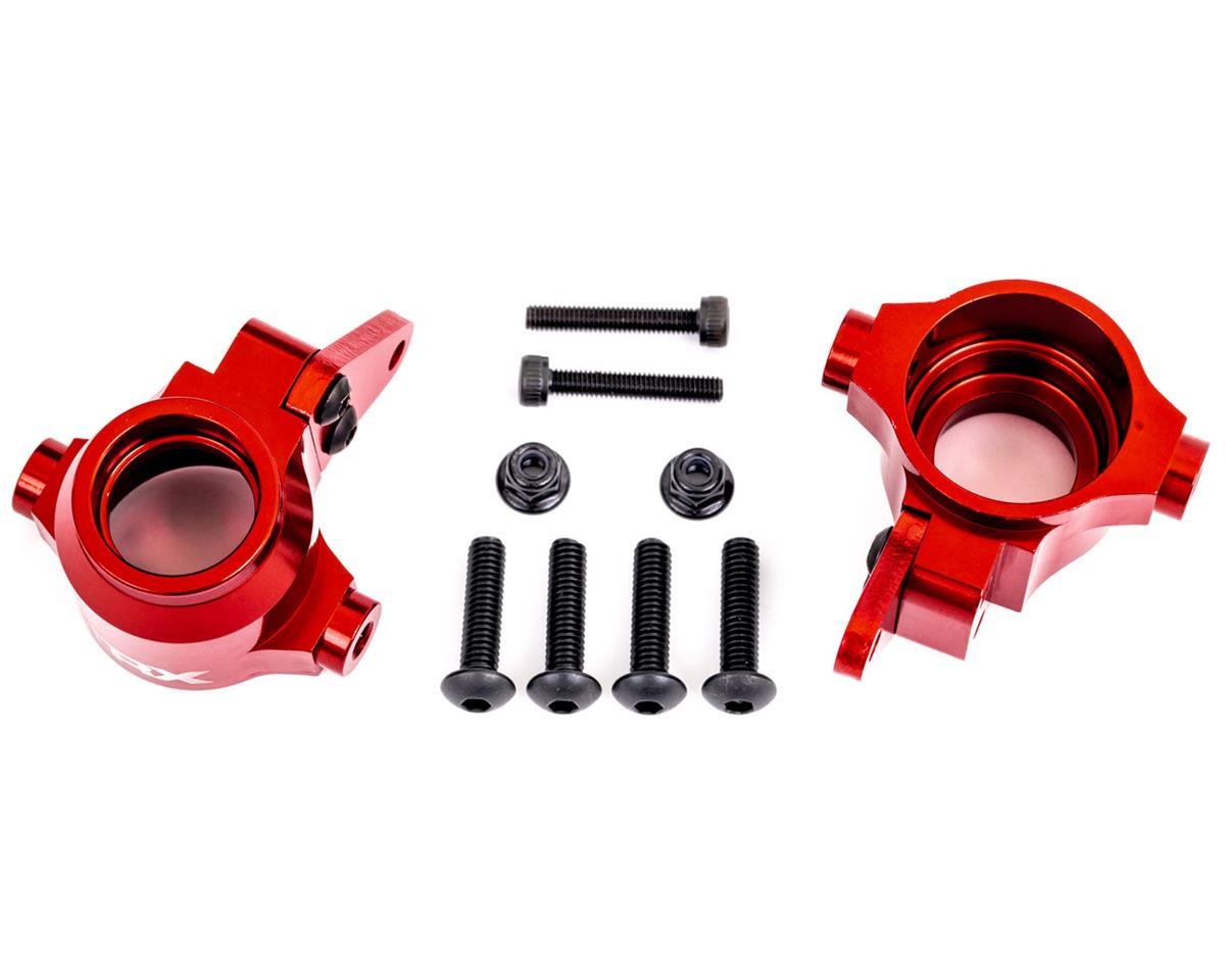 TRAXXAS 9635R STEERING BLOCKS ALUM RED L/R