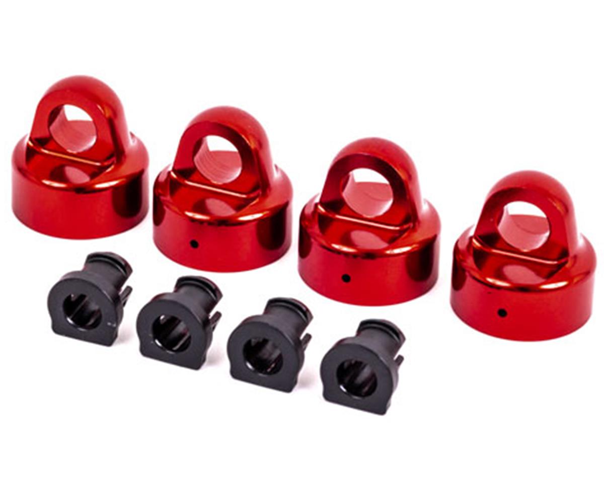 Traxxas 9664R Sledge Aluminium Gt-Maxx Capuchons d'amortisseur (Rouge) (4)