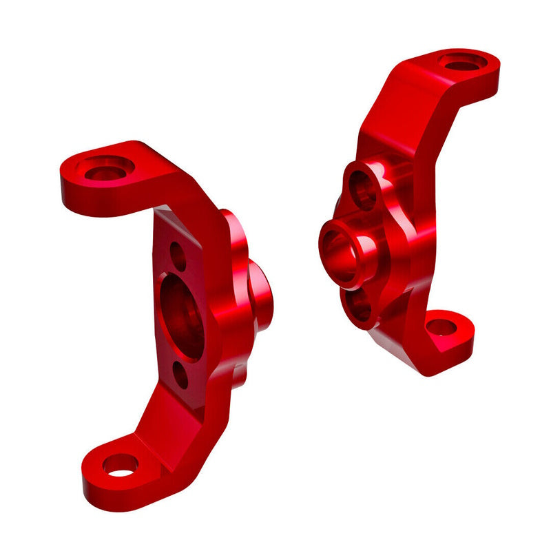 Traxxas 9733-RED TRX-4M Left & Right Aluminum Caster Blocks (RED)