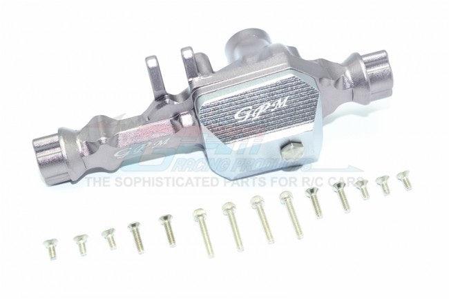 GPM ALUMINUM FRONT GEAR BOX TRAXXAS TRX-4 TRAIL DEFENDER / TRX6 GUN SILVER