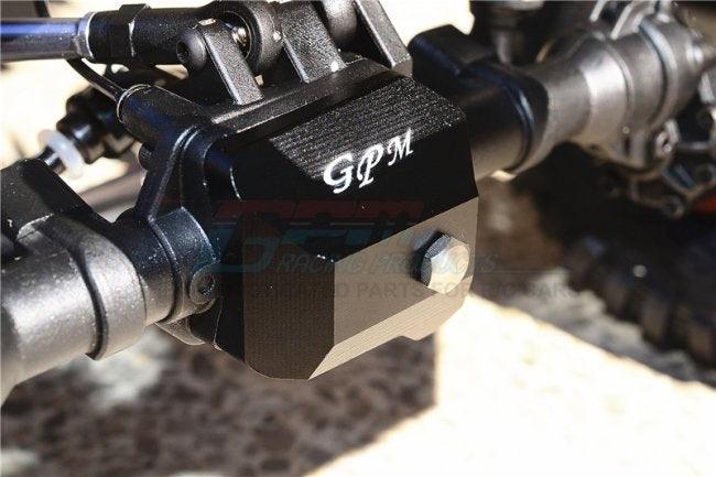 GPM ALUMINUM FRONT/REAR GEARBOX COVER TRAXXAS TRX-4 TRAIL DEFENDER CRAWLER BLUE