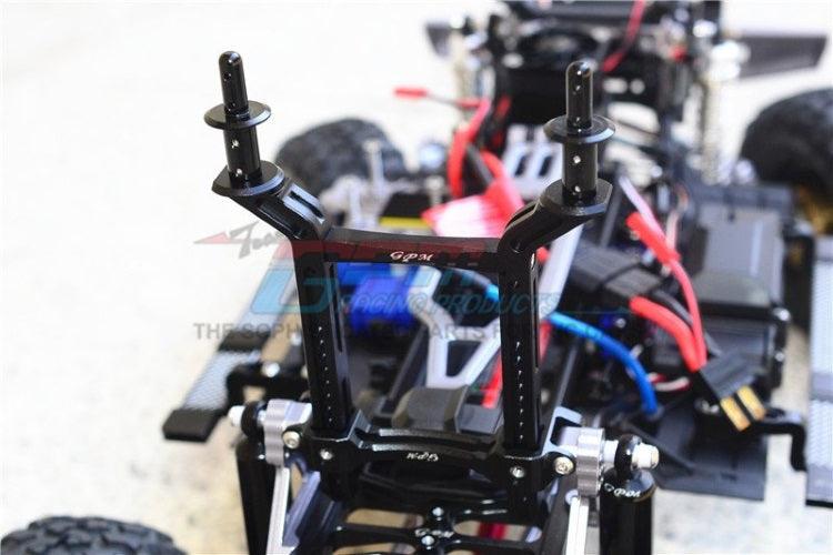 GPM ALUMINUM REAR BODY MOUNT & POST Traxxas TRX-4 Black