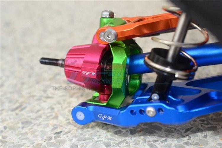 Gpm TXMS019-B Aluminum Front C-Hubs Blue (6 Pieces Set)