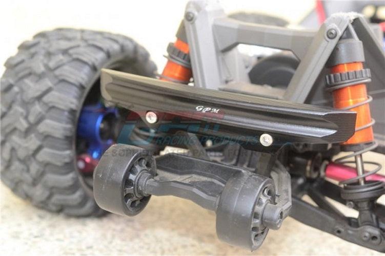Gpm TXMS330R-BK Aluminum Rear Bumper (3 Pieces Set) Black Traxxas Maxx