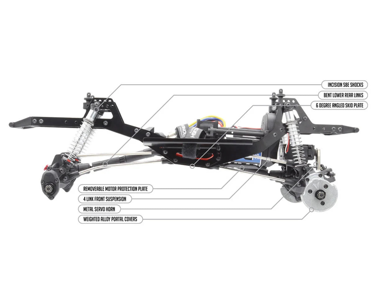 Vanquish Products VPS09009B VRD Stance RTR Portal Axle Comp Rock Crawler (Silver)