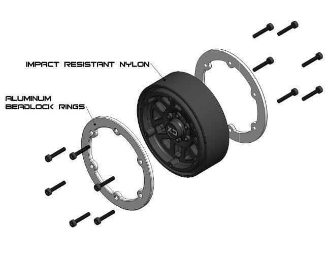 Vanquish IRC00253 Incision 1.9 Kmc XD229 Machete Black Plastic Beedlock Wheel