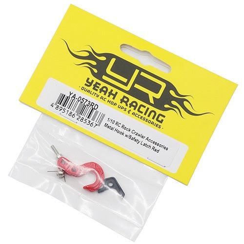 Yeah Racing YA-0573RD Scale Spring Loaded Metal Hook Red 1/10 Rock Crawler
