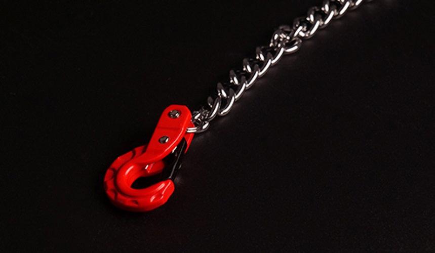 Yeah Racing YA-0573RD Scale Spring Loaded Metal Hook Red 1/10 Rock Crawler