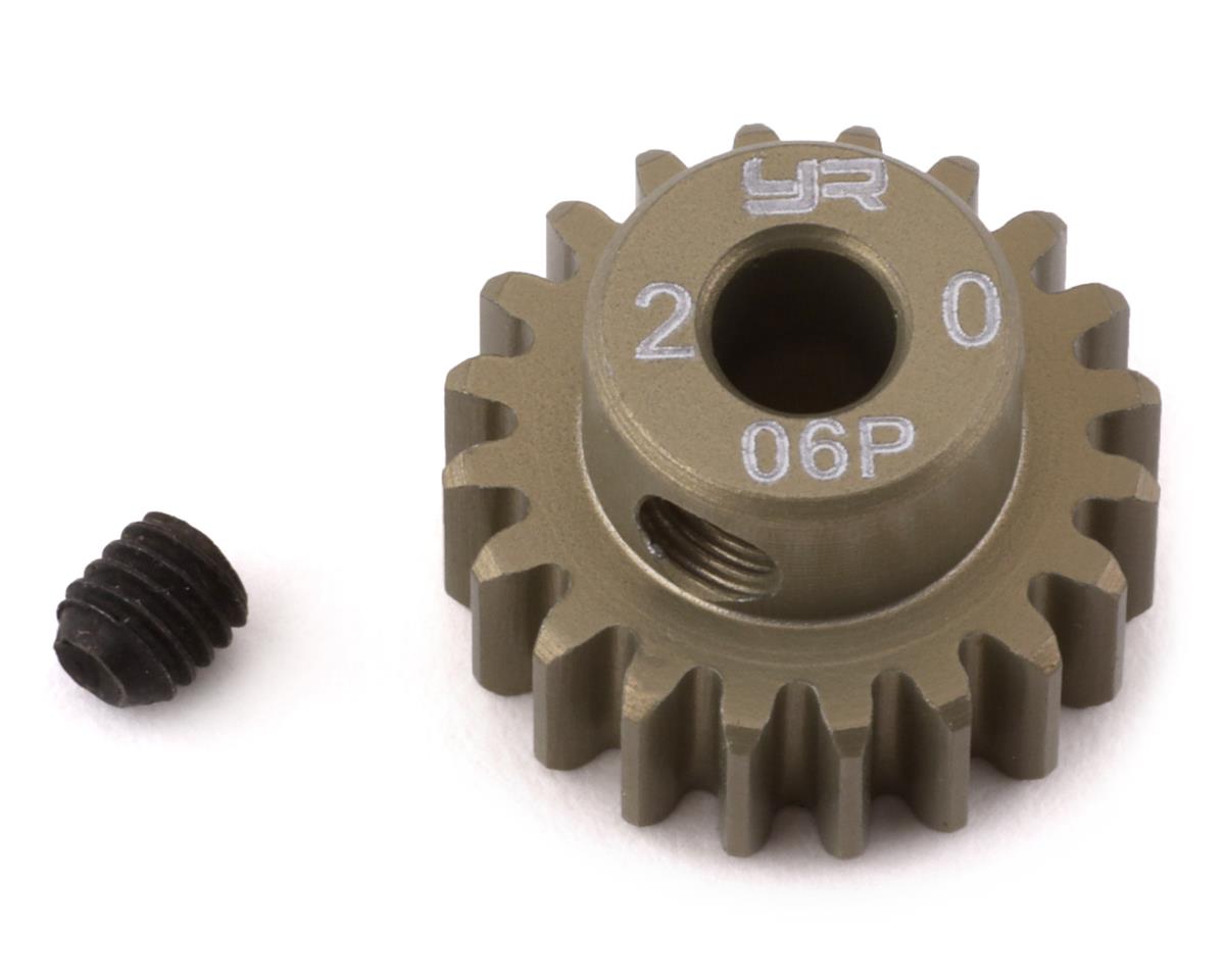 Yeah Racing MG-06P20T Mod 0.6 Pignon en aluminium à revêtement dur (20T)