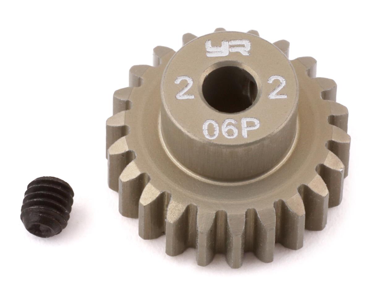 Yeah Racing MG-06P22T Mod 0.6 Pignon en aluminium à revêtement dur (22T)