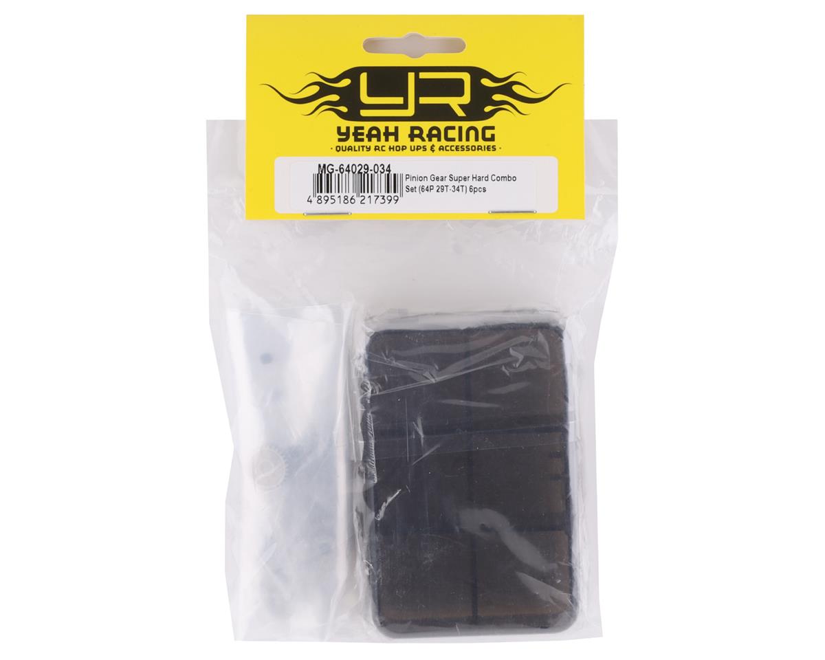 Yeah Racing MG-64029-034 Hard Coated 64P Aluminum Pinion Gear Set (29, 30, 31, 32, 33, 34T) (3.17mm Bore)