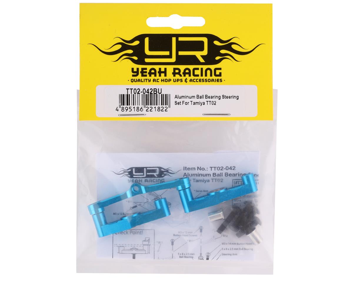 Yeah Racing TT02-042BU Tamiya TT-02/TT-02B Aluminum Steering Rack (Blue)