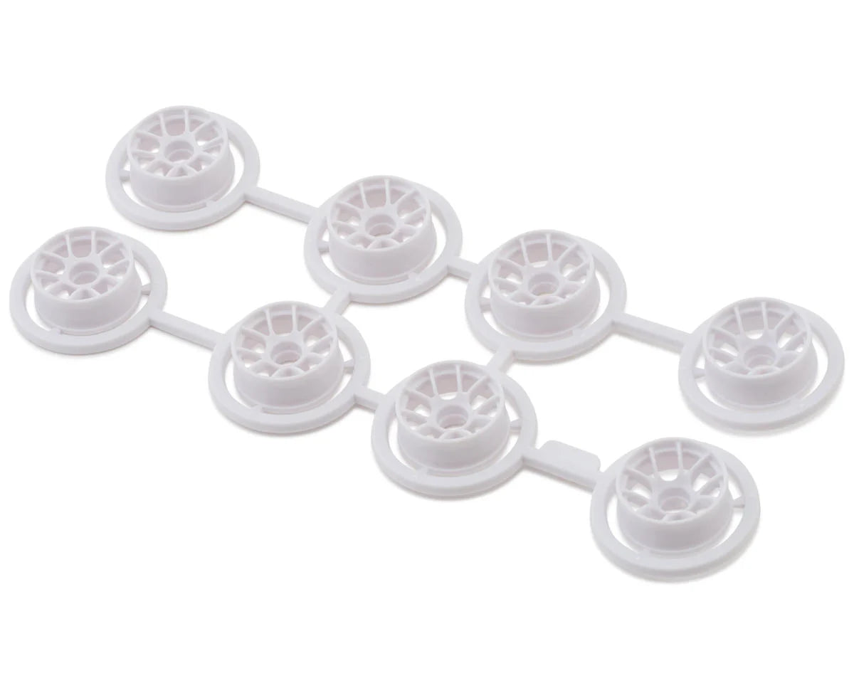 Yeah Racing YEA-WL-0159WH 1/28 RWD Mini-Z Plastic 10-Spoke Narrow Wheel Set (White) (Offset 0,+1,+2,+3)