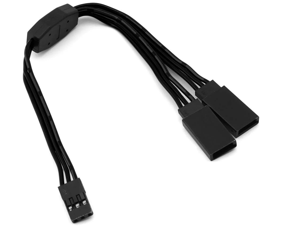 Yeah Racing YEA-WPT-0154BK 60-Core Y-Harness High Current Servo Extension Lead (Black) (JR/Futaba Plug) (150mm)