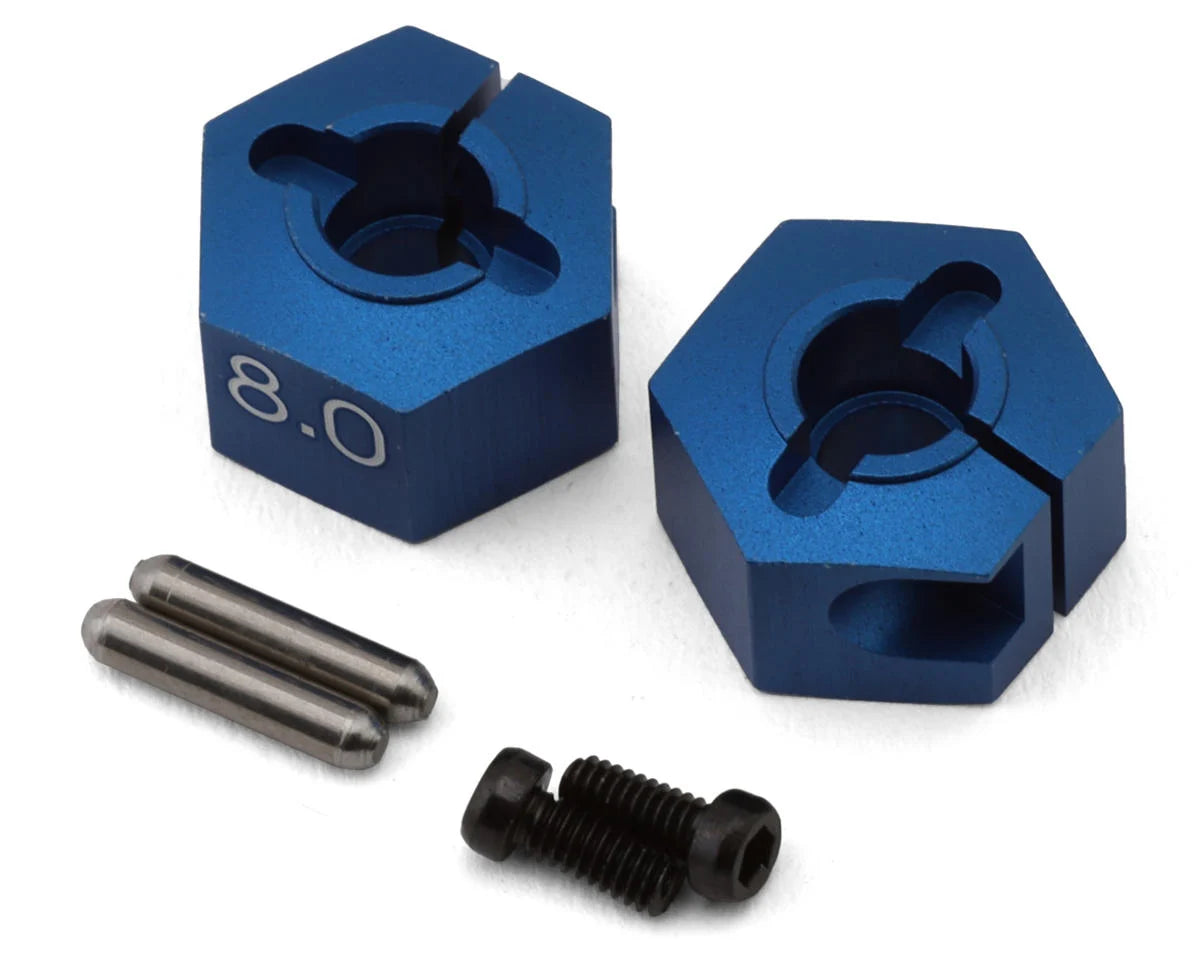 Yokomo YOKY2-011CBL8 12mm Aluminum Clamping Wheel Hex (Blue) (2) (8mm)