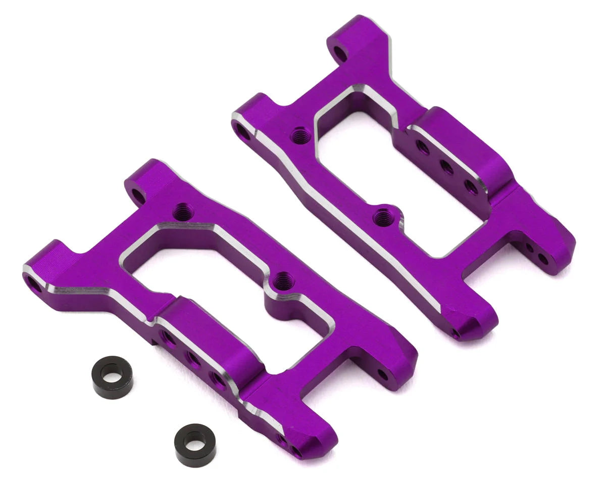 Yokomo YOKY2-P08RAW RD2.0/SD2.0 Aluminum Short Rear Weight H Suspension Arms (Purple) (2)