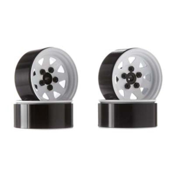 RC4WD Z-W0127 5 Lug Wagon 1.9" Steel Stamped Beadlock Wheels White SCX10