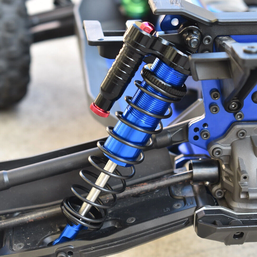 GPM SLE128F/LA Alum 6061-T6 Front L-Shape Piggy Back Adj Spring Shock 128mm Blue