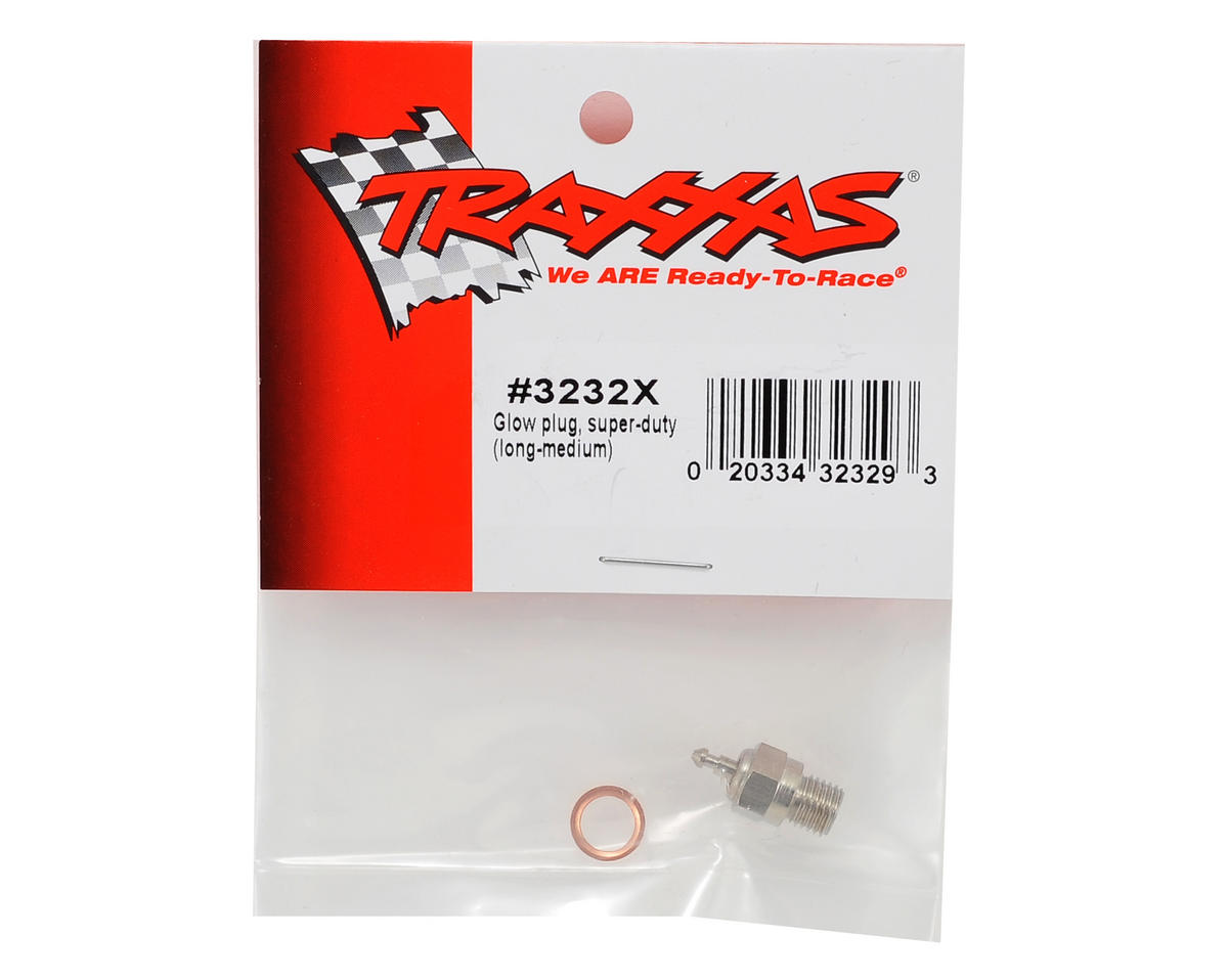 TRAXXAS 3232X  Glow plug, super-duty (long-medium)/gasket