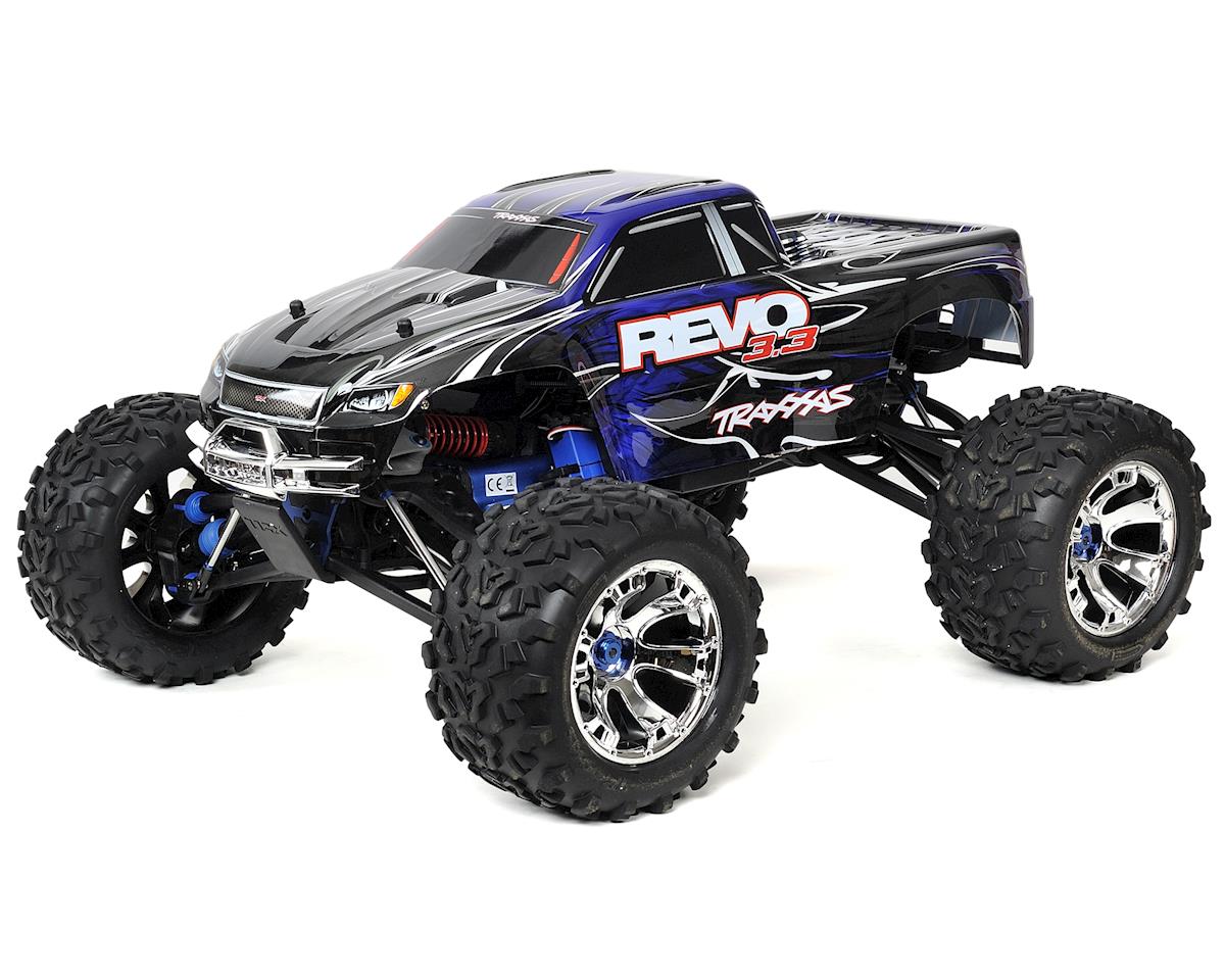 Traxxas 53097-3 AZUL Revo 3.3 4WD RTR Nitro Monster Truck con TQi 2.4Ghz Radi