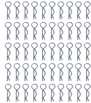 IRonManRc 1/10 SCALE STEEL BODYS PINS (50) PACK Silver