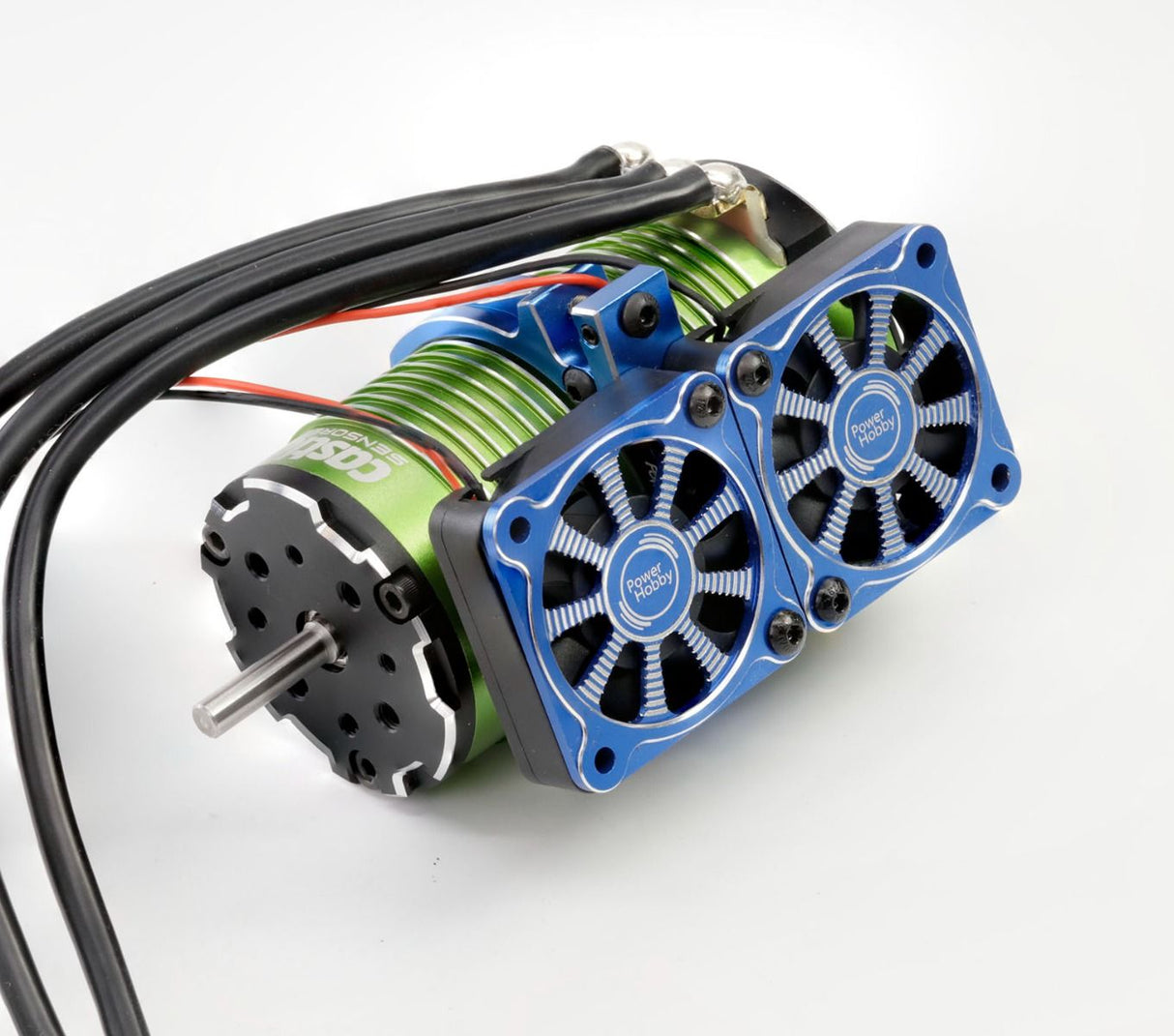 Powerhobby PH1293BLUE 1/8 Aluminum Heatsink 40mm Dual High Speed Cooling Fans w/Cover Blue