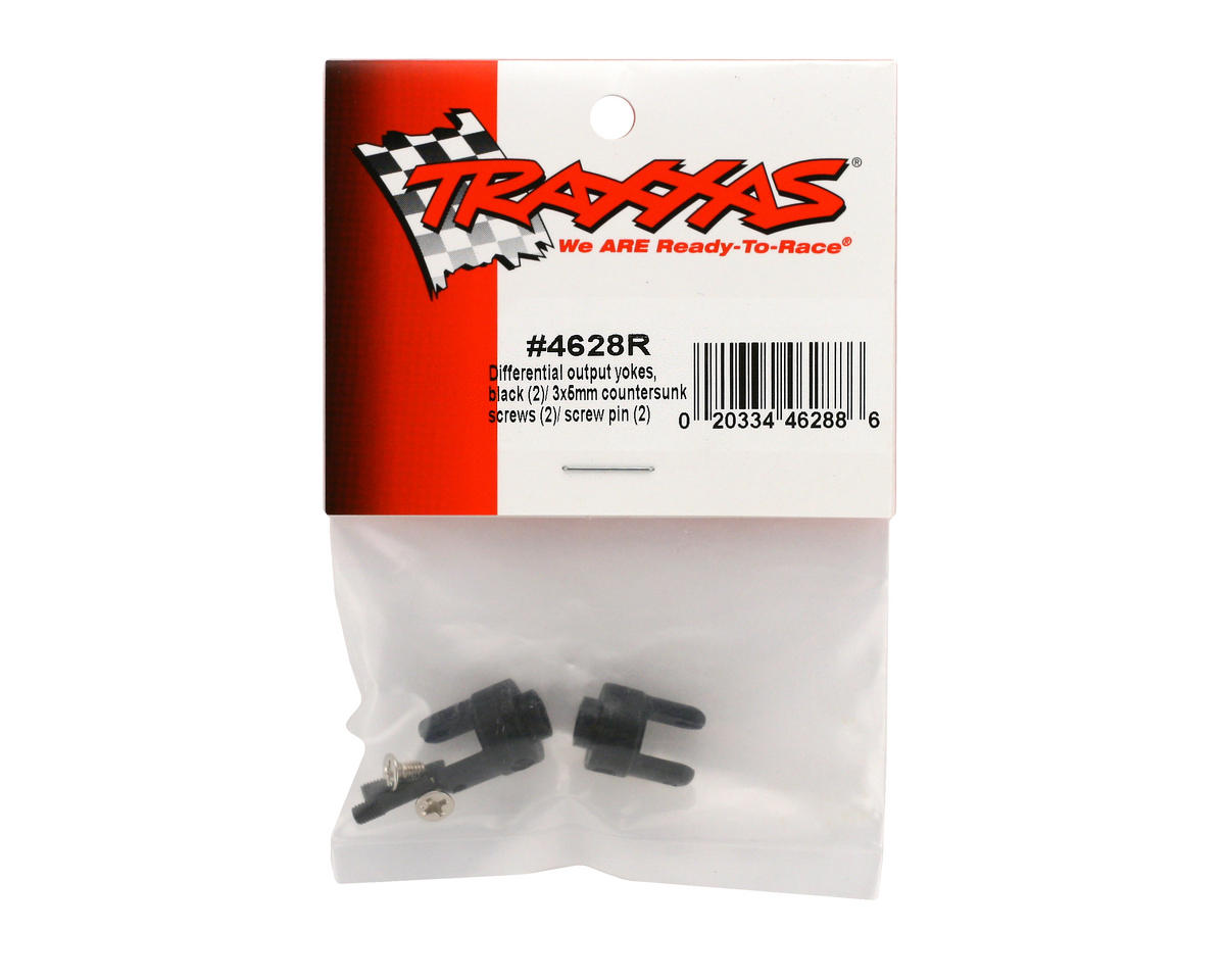 Traxxas 4628R Differential Output Yokes (Black) (VXL) (2)