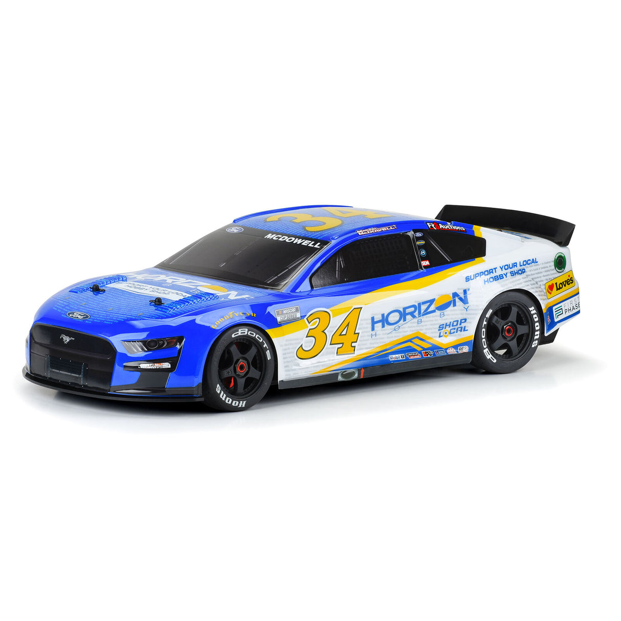 ARRMA Édition Limitée No.34 Ford Mustang NASCAR Cup Series Carrosserie : INFRACTION 6S