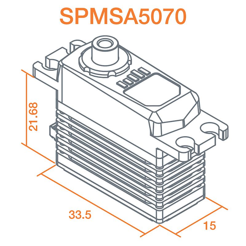 SPEKTRUM SPMSA5070 Mini Digital HV High Torque High-Speed Brushless Metal Gear A