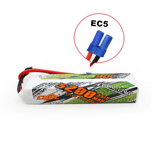CNHL 520903EC5 Racing Series 5200mAh 11.1V 3S 90C Batería Lipo con enchufe EC5