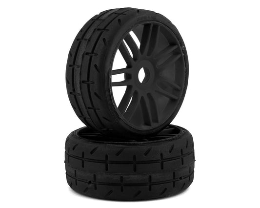 GRP GTX01-R1 Revo Belted Pre-Mounted 1/8 Buggy Tires (Black) (2) (R1) w/17mm Hex
