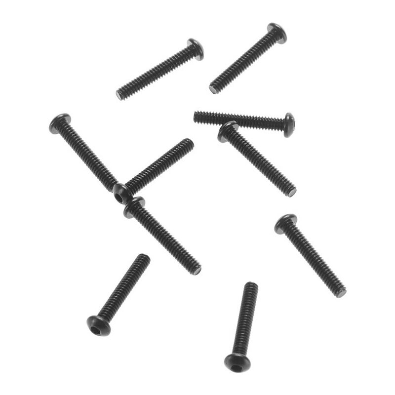 Axial - AXIC1542 Cabeza de botón con casquillo hexagonal, M2,5 x 12 mm, negro (10)