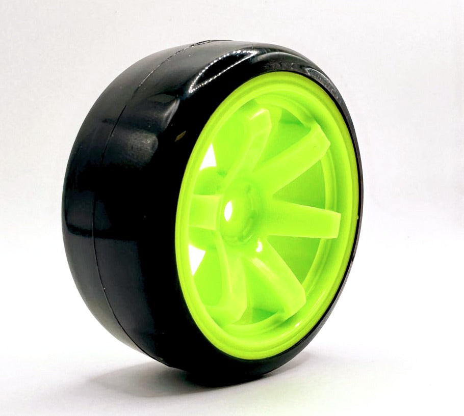 RUEDAS DE DERIVA IRONManRc 1/10 CON NEUMÁTICOS DUROS * 6 RADIOS LIMAS * PAQUETE DE 4