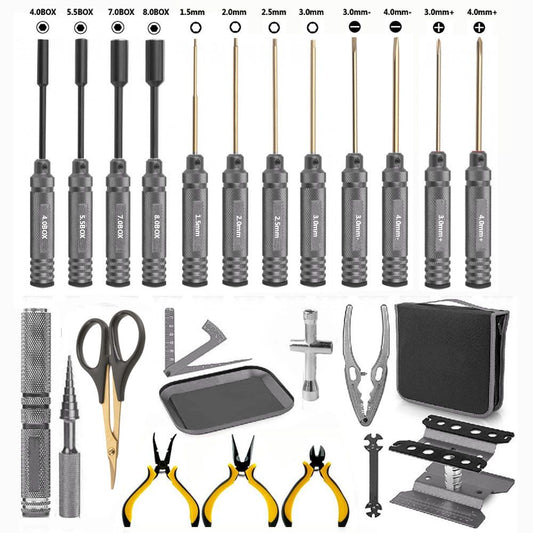 Powerhobby PHT013 RC Tool Set Screwdriver Pliers Wrench, Body Reamer Stand
