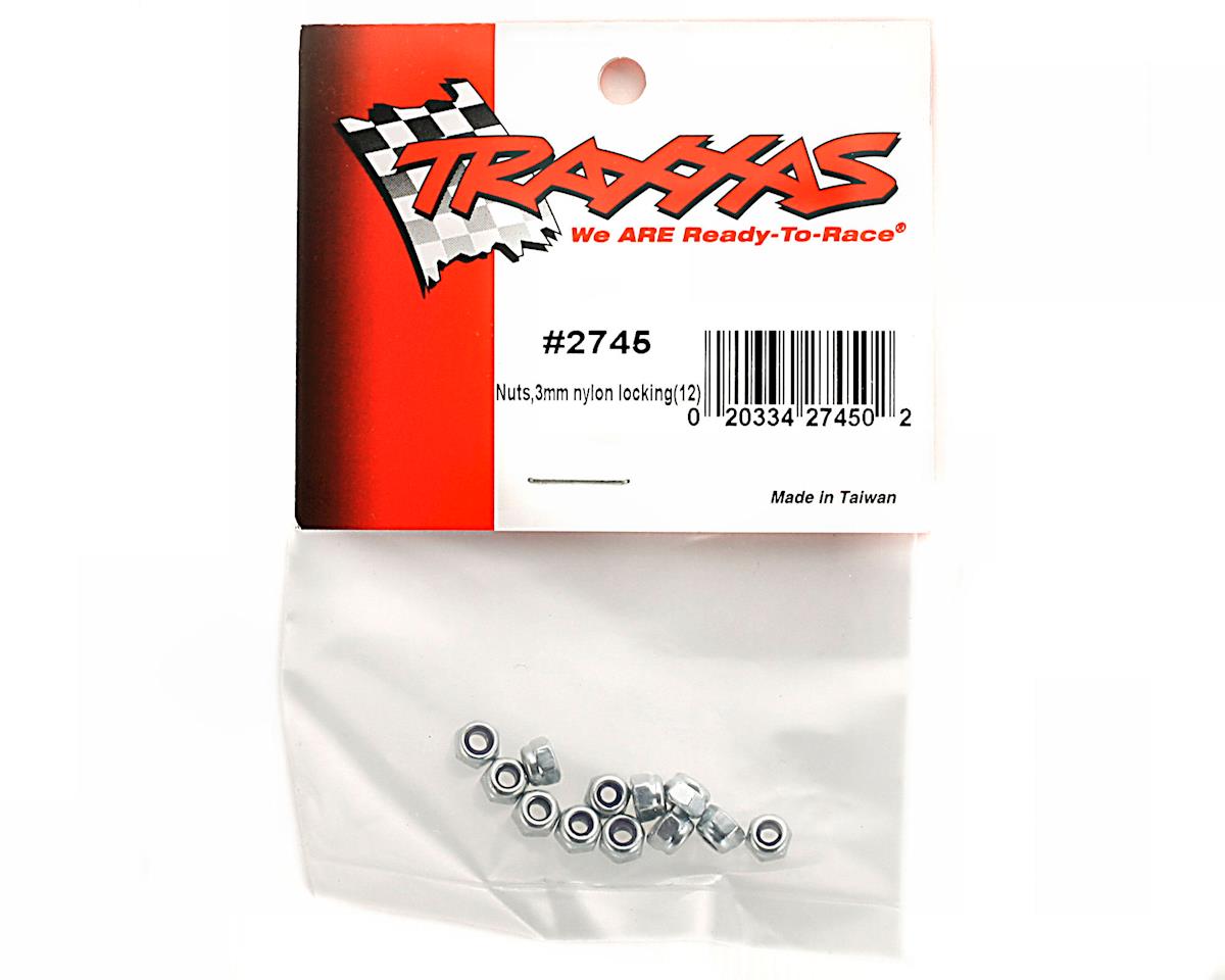 Traxxas 2745 Écrou de blocage en nylon de 3 mm (12)