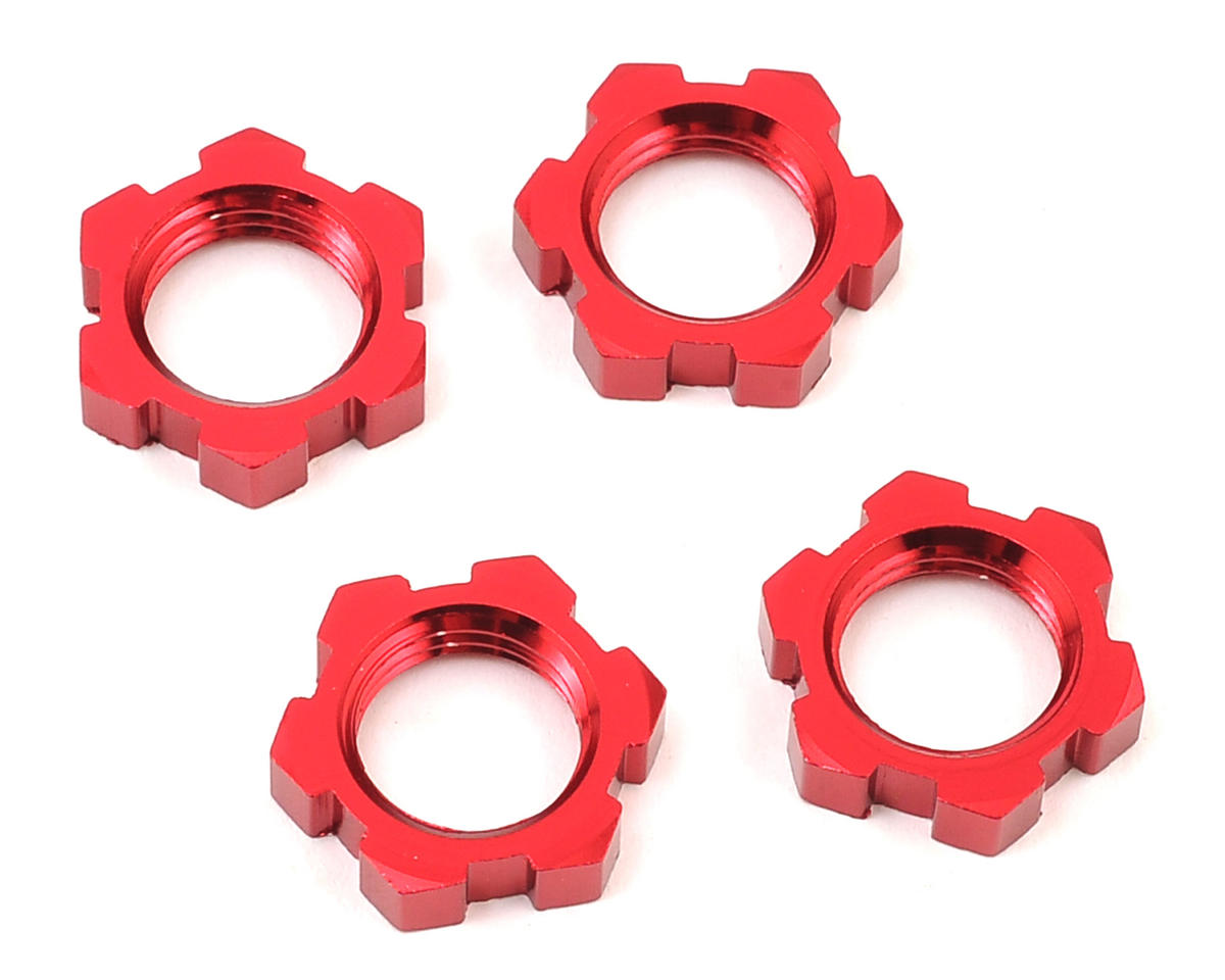 Traxxas 7758R Sledge/X-Maxx/E-Revo VXL 17mm Splined Wheel Nut (Red) (4)
