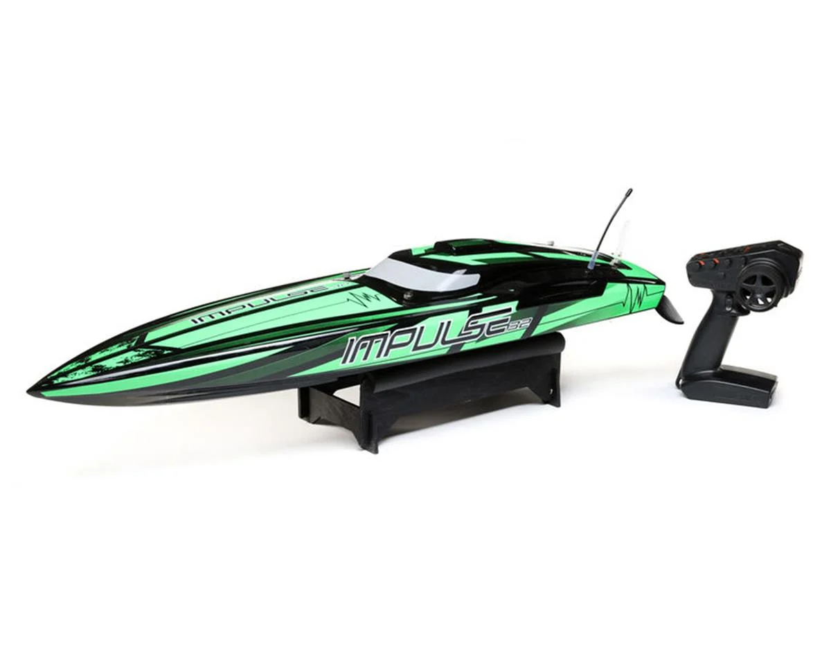 Pro Boat Impulse 32" Deep-V RTR Brushless Boat (Black/Green) w/2.4GHz Radio & SM