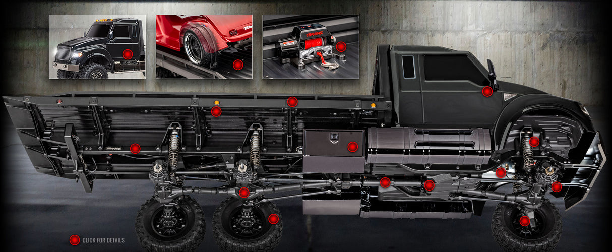 Traxxas 88086-84-BLK TRX-6 1/10 6x6 Ultimate RC Hauler Flatbed Tow Truck w/TQi 2.4GHz Radio & Pro Scale Winch