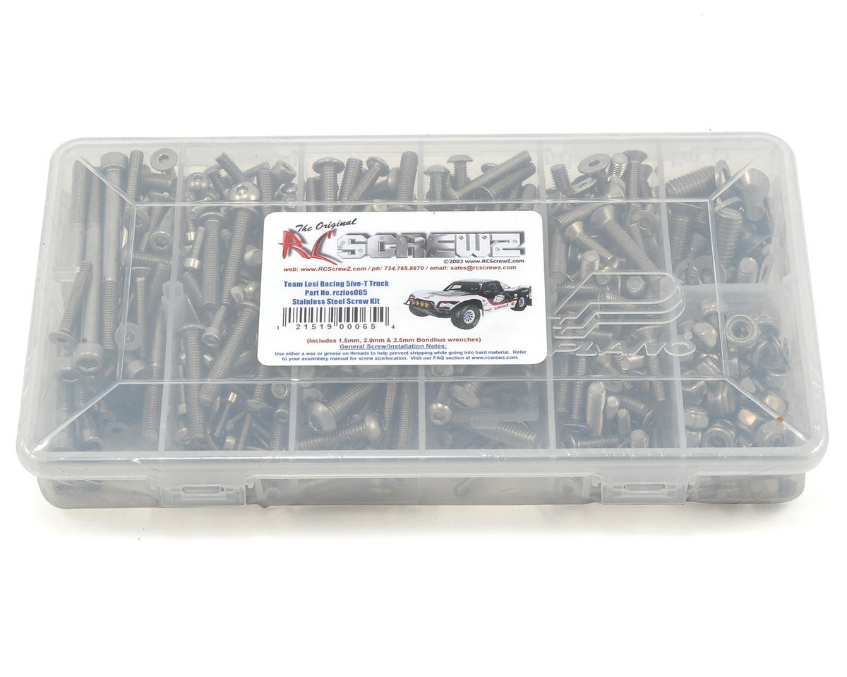 RC Screwz RCZLOS065 Team Losi 5ive-T 1/5 Stainless Steel Screw Kit
