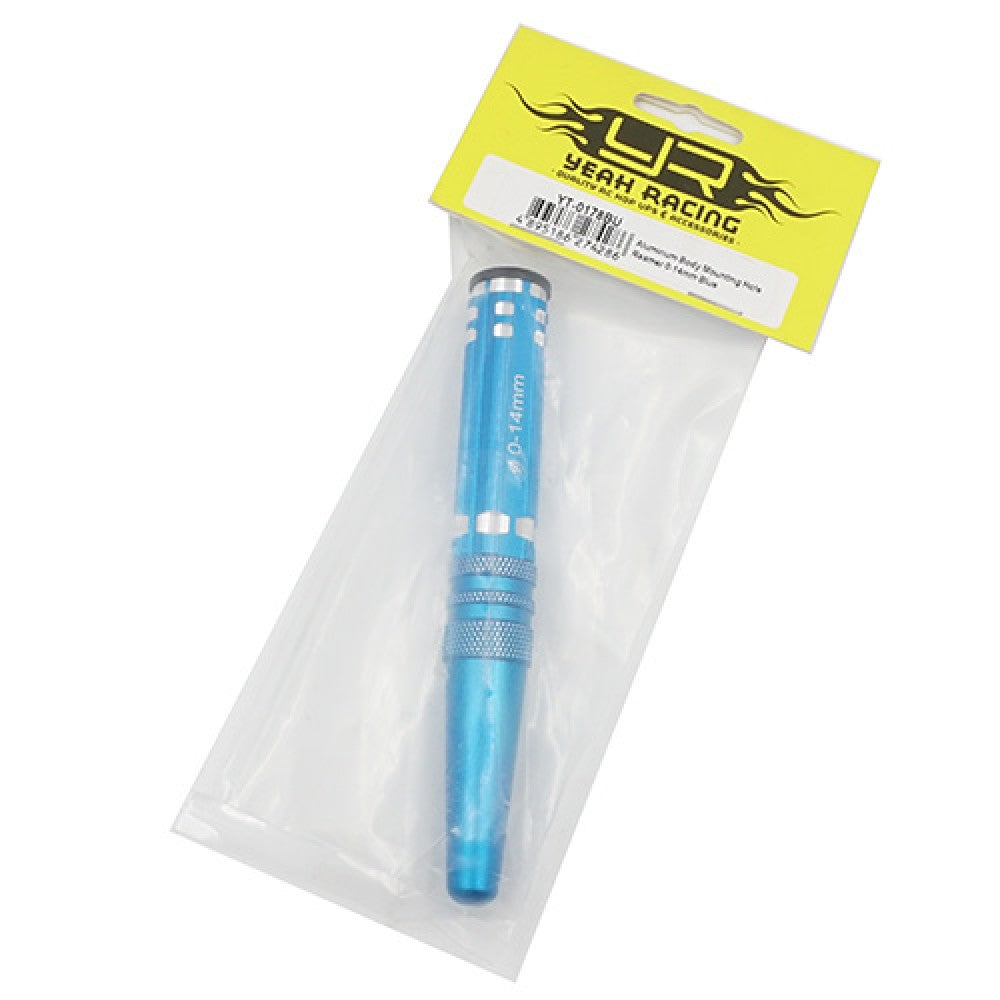 Yeah Racing YT-0178BU ALUMINUM BODY MOUNTING HOLE REAMER 0-14MM BLUE