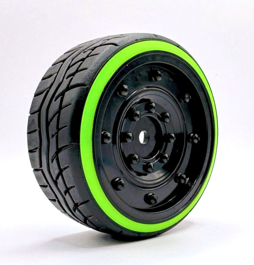 IRonManRc 1/10 DRIFT WHEELS W/ HARD TIRES * GMONGOOSES * 4 PACK