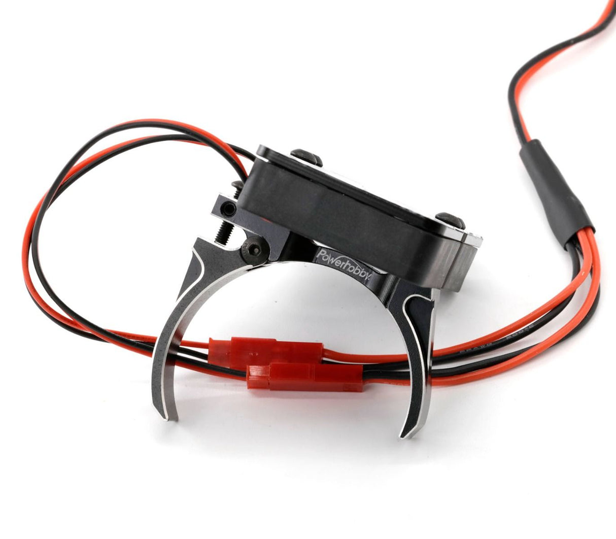 Powerhobby PH1293Black 1/8 Disipador de calor de aluminio 40 mm Ventiladores de enfriamiento duales de alta velocidad