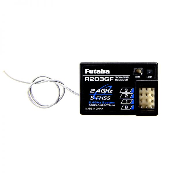 Futaba 01004353-3 Système radio 3PV 3 canaux 2,4 GHz FHSS/S-FHSS avec R203GF