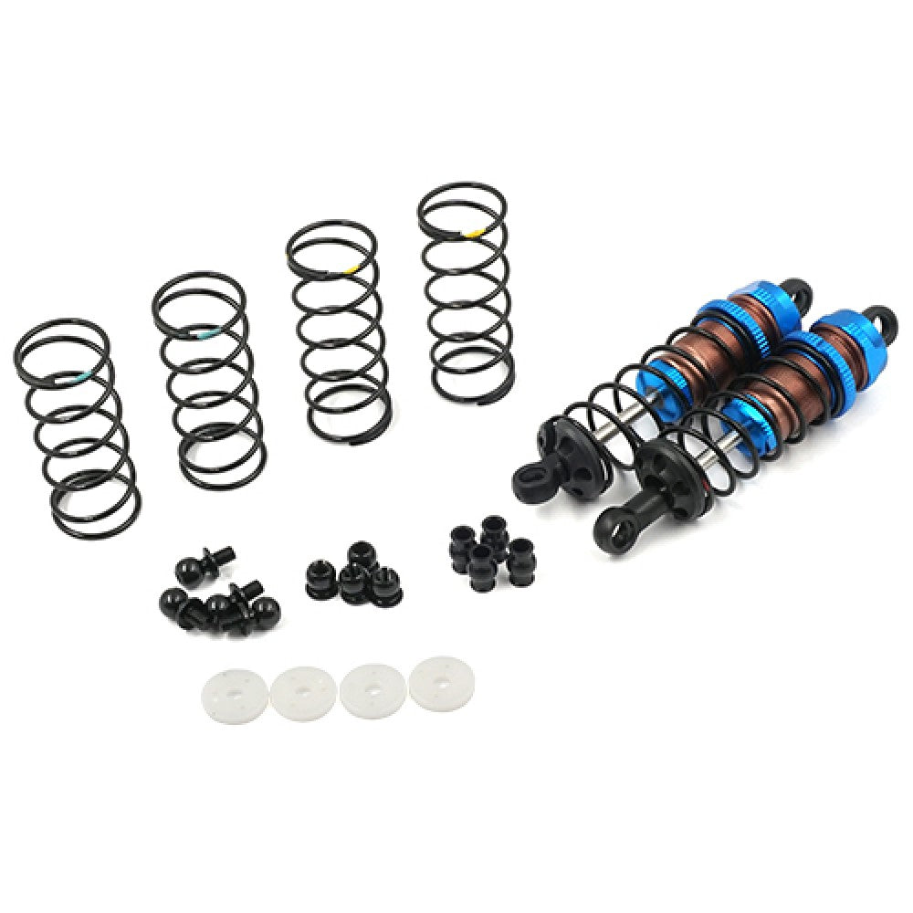 YEAH RACING BBG-0070BU ALUMINIO BIG-BORE GO 70mm JUEGO DE AMORTIGUADORES 2PCS PARA 1/10 RC OFFROAD CARBLUE