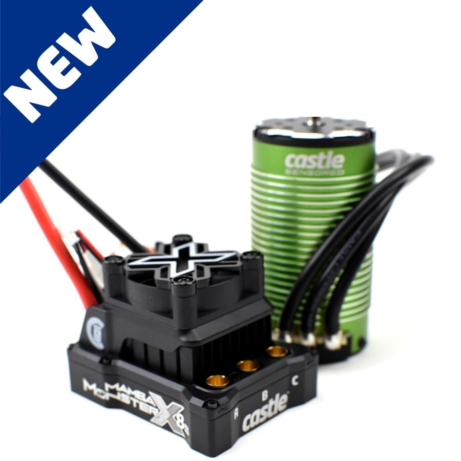 Castle Creations 010-0165-03 Mamba Monster X 8S 1/6 ESC/Motor Combo w/1717 Sensored Motor (1260kV)