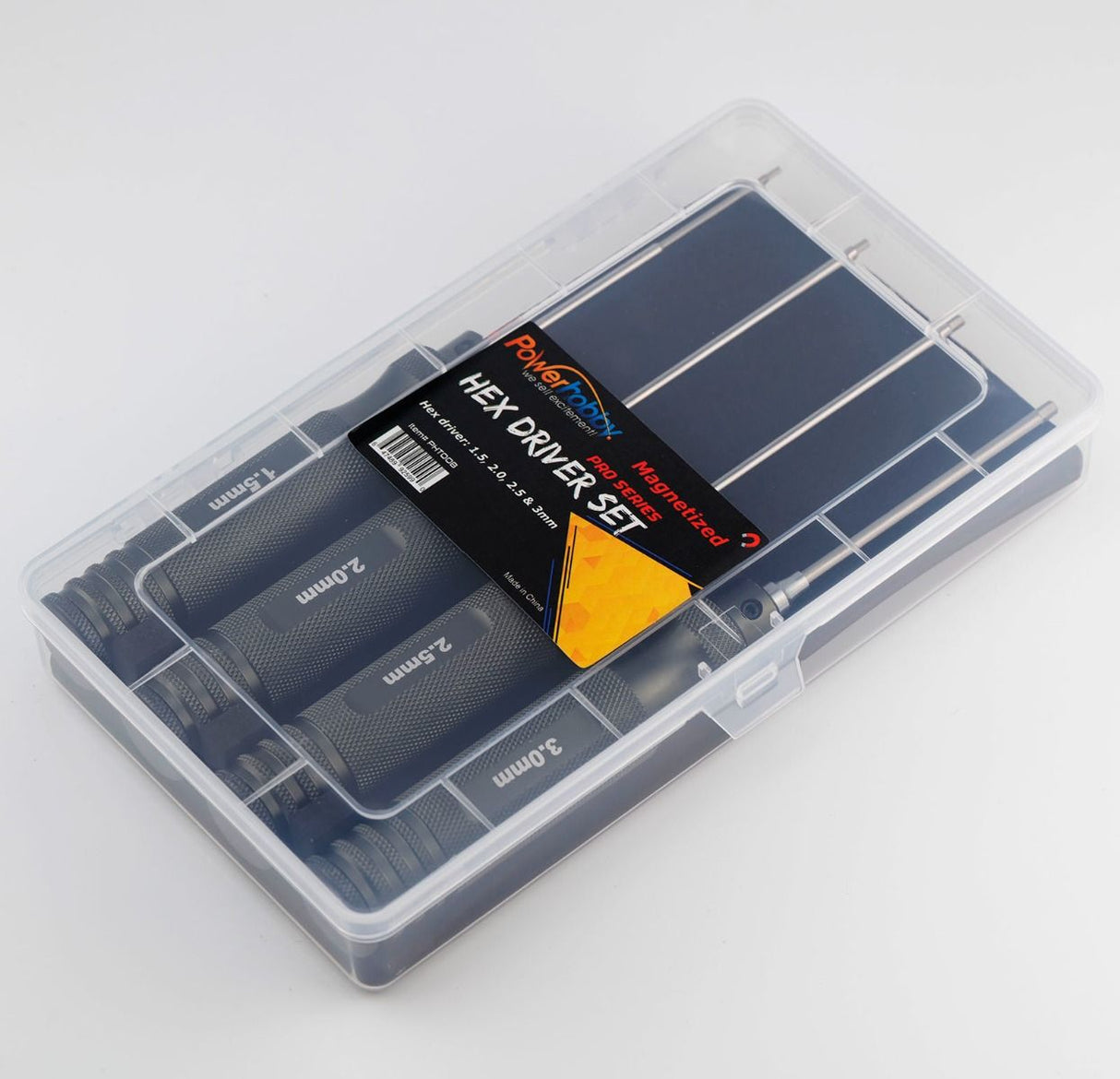 Powerhobby PHT008 Pro Series Magnetized Hex Tool Set Metric 1.5, 2.0, 2.5, 3.0mm