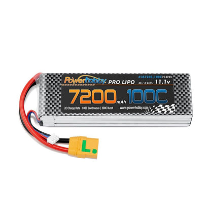 Powerhobby 3S 11.1V 7200MAH 100C-200C lipo Battery w XT90 Plug