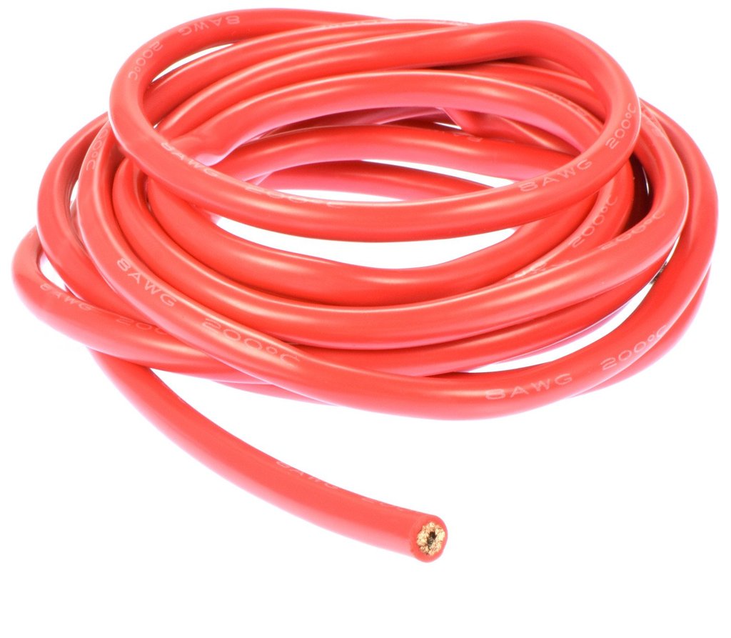 APEX 1120 3M / 10' RED 8 GAUGE AWG SUPER FLEXIBLE SILICONE WIRE #1120
